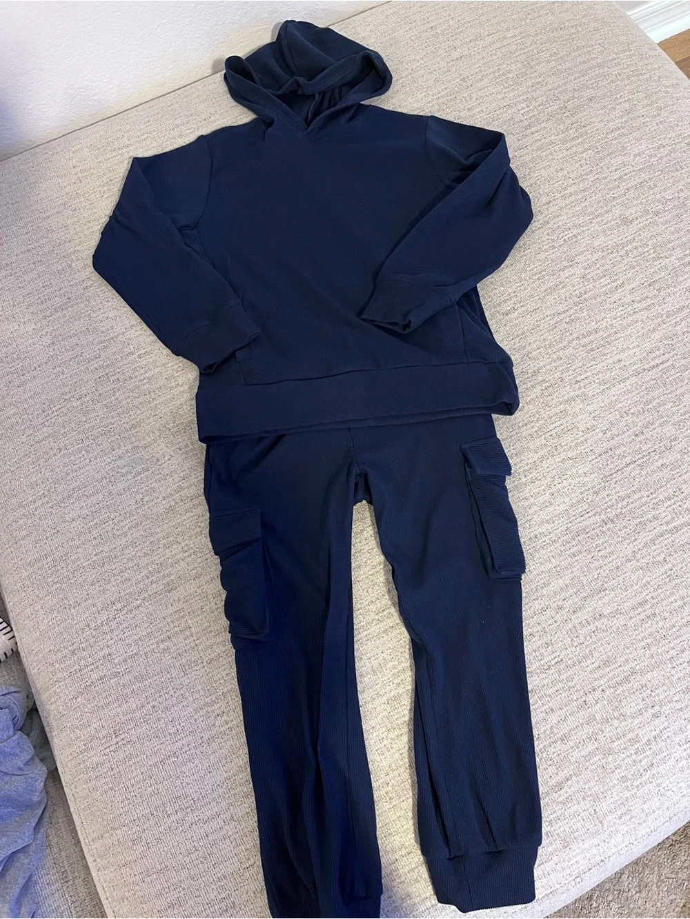The Children's Place Navy Blue Hoodie & Cargo Jogger Set